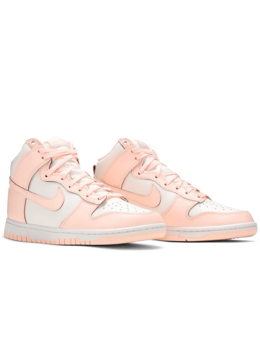Nike Women's Dunks High-Top Sneakers - Crimson Tint (Pink and White) - Size 8.5
